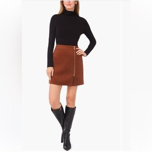 NWT Parker Brown Mini Skirt with Zipper